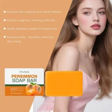 Persimmon Soap For Body Odor Control Deeply Moisturizing Soothing Skin P2F4