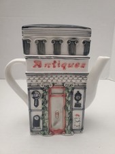 Vintage Main Street Antiques Store Ceramiczny czajniczek z pokrywką z MSRF.