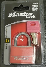 Master Lock 146D Covered Aluminum Keyed Padlock 1-9/16 inches Pink - NEW