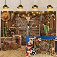 Westerncowboyhintergrund, Westernpartydekorationen, 1,8 X 1,5 M, Rustikales H...