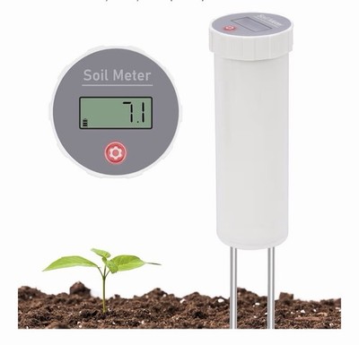Digital Soil Ph Meter, Industrial Grade Soil Ph Tester with Calibration-Free LCD