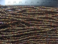 8/0 Czech Matte Metallic Seed Beads