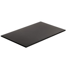 World Cuisine 4246006 12 3/4" x 20 7/8" Black Polyethylene Cutting