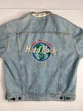 Vintage Hard Rock Cafe Orlando Jean Jacket Long Sleeve Adult Size Large