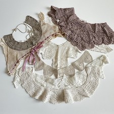 7 Vintage Crochet Collars Pearls Bikini Various Styles Types and Conditions Lot