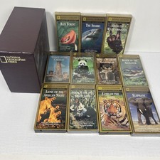National Geographic Video Classics VHS Animal Lot of 11   7 Sealed w/ Case VTG