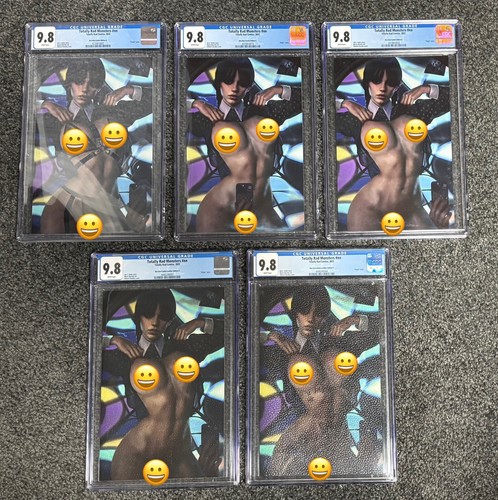 LOT of 5x** Shikarii Totally Rad Monsters CGC 9.8 Wednesday Addams Family Cover