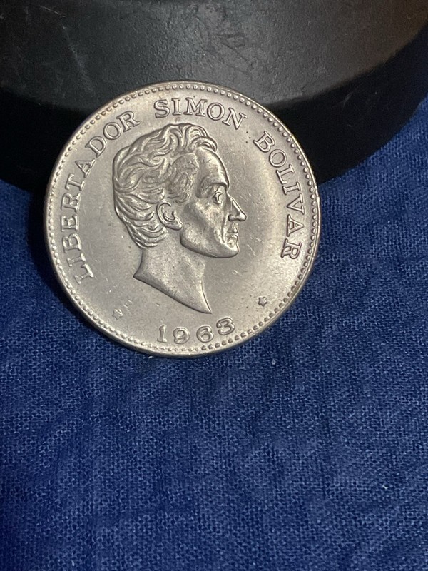 1963 Colombian 50 Cent Coin In Great Condition