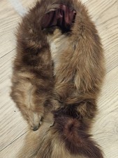 Antik Pelz braun Nerz Fuchs Stil Schal Halstuch Taxidermie Art Deco Flapper GC