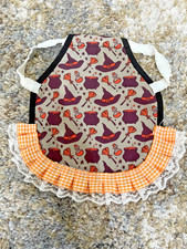 Chicken Apron Clothes for Hens Back Sides Feather Halloween Print