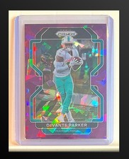 2021 Panini Prizm Purple Ice Prizm 85/225 Devante Parker #104 Dolphins
