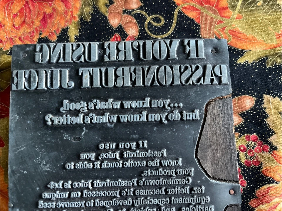 Old Germantown Manufacturing Co.  Printing Block - Broomall, PA Advertising - Image 4 of 4