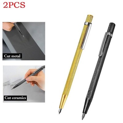 2PCS Tungsten Carbide Tip Scriber Pen Marking Engraving Pen Ceramic Wood Carving