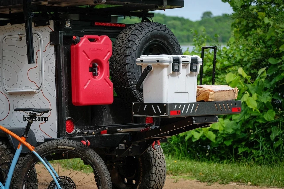 Complemento de carga negro 1Uρ EE. UU. para portabicicletas transporte engranaje adicional 18 libras accesorio de acero Foto 3 de 4