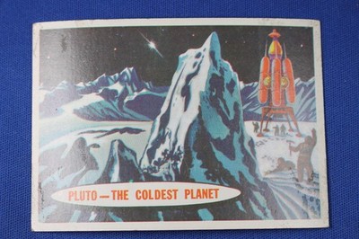 1958 Topps Target: Moon #86 ''Pluto - the Coldest Planet''  (Salmon) - VG/Ex