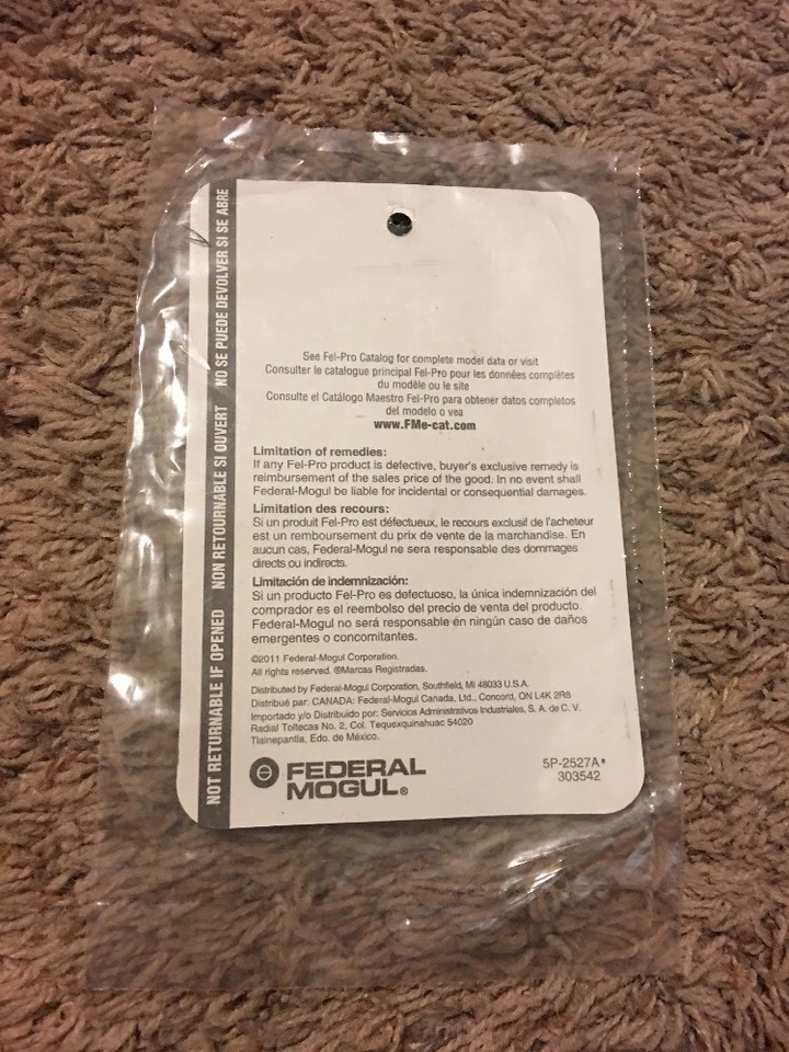 Junta Termostato Felpro Nuevo Chevy Chevrolet Camaro Impala Malibu Saab 35871 Foto 3 de 3