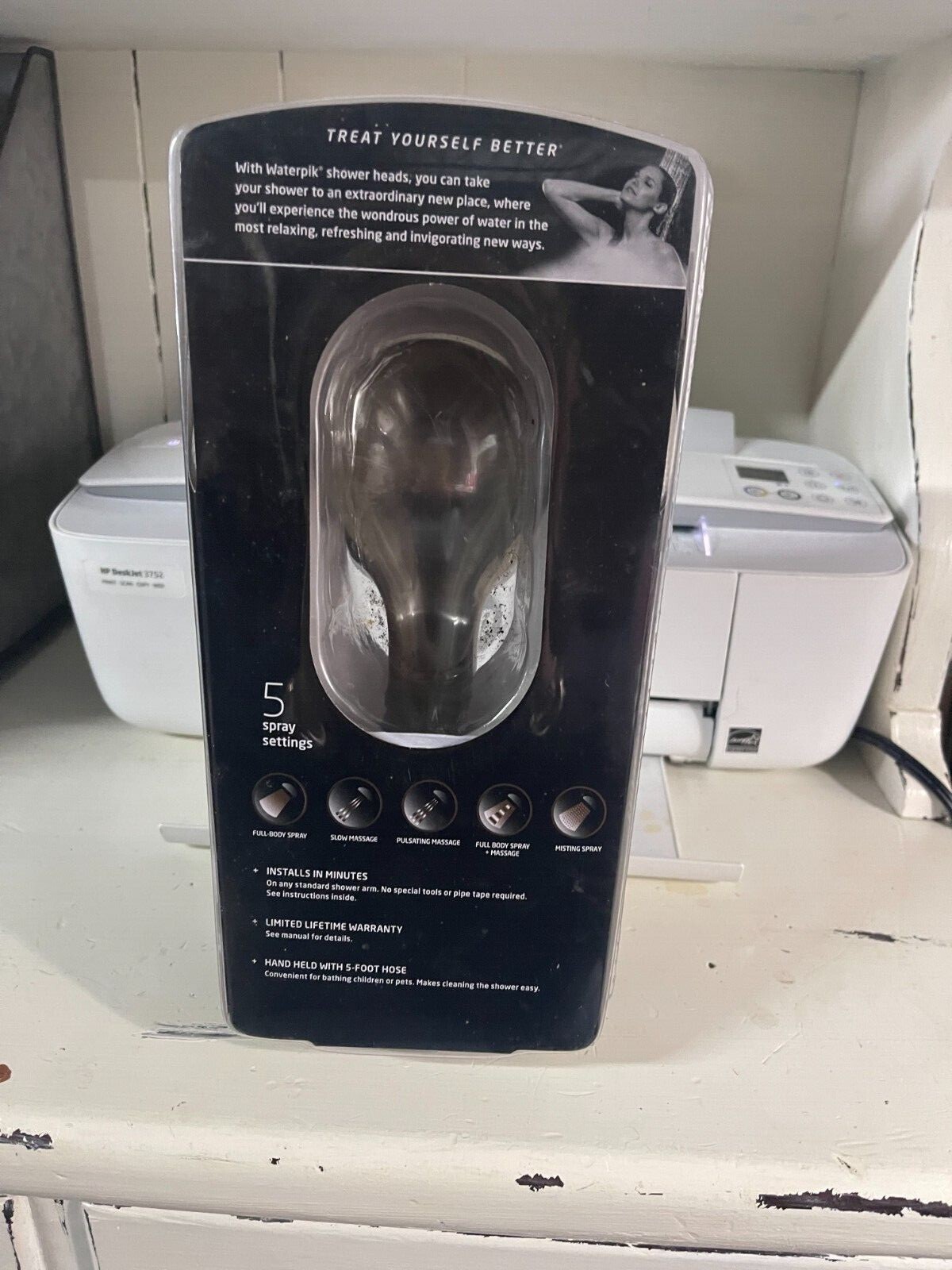 Waterpik Vardon with Power Spray with 5 Spray settings Shower Head