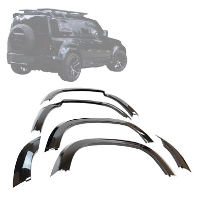 KAP UK LR New Defender Wide Arch Kit Gloss Black Fender Flares 110 2020+ 4 Räder