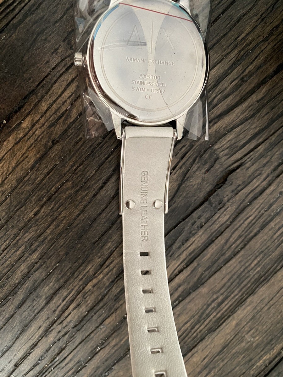 A/X Armani Exchange Leather Round Quartz Watches Stainless 