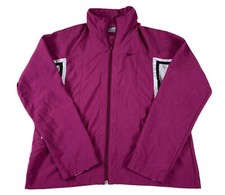 Nike Jacket Women  s Medium Full Zip Pink Purple White Strip Logo