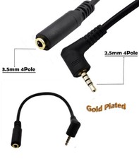 New AUX 2.5mm Male to 3.5mm Female Cable Headphone Adapter Socket AV Mic 15cm AU