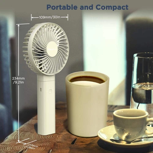 EasyAcc USB Handheld Fan Portable Desk Fan with 5000mAh Battery Rechargeable US - Picture 14 of 23