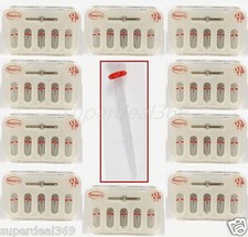 100pcs USA Dental Fiber Post Screw Thread Quartz Resin & 10-Drills Red 10 Packs