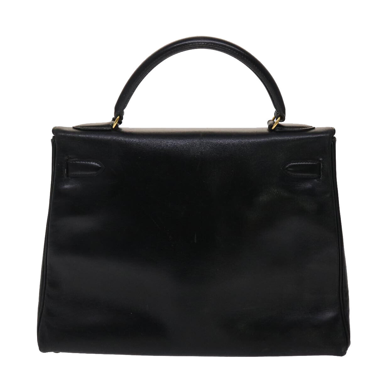 HERMES Kelly 32 Hand Bag Leather Black Auth ni110A - image 2