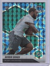 2021 Panini Mosaic Reactive Blue Prizm Rookie Gerrid Doaks Miami Dolphins