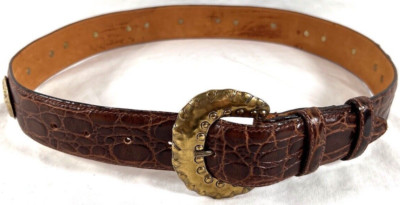 Saks VTG Italian alligator calfskin belt Saks Fifth Avenue | Accessories | Saks Fifth Avenue Wide  main image 3