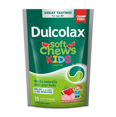 Dulcolax Kids Saline Laxative Soft Chews Watermelon Flavor 15 Count