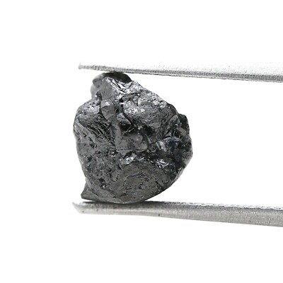 BIG RARE DIAMOND 3.36TCW GRAY BLACK SPARKLING NATURAL ANTIQUE POLYGON SHAPE RING