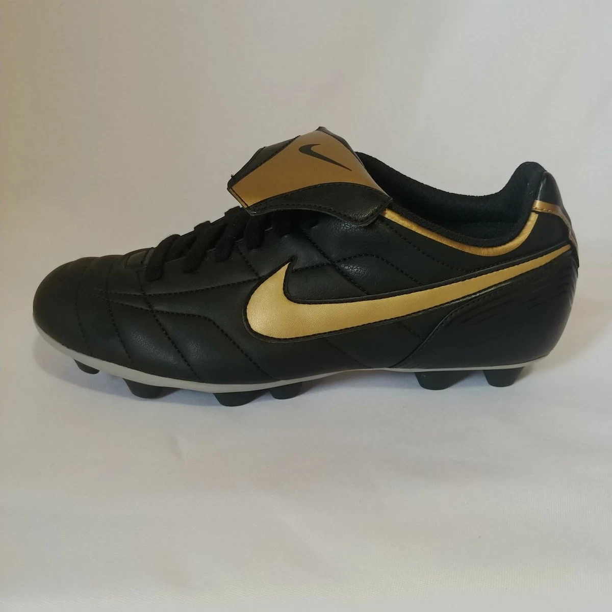 Nike Mens TIEMPO NATURAL Cleats Black/Gold Size | eBay