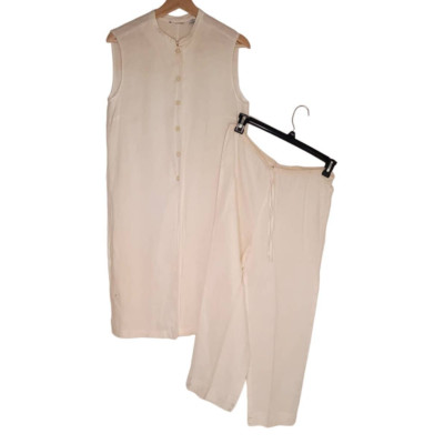 TOTO n KO 90s Cream Linen Vest Set size 6