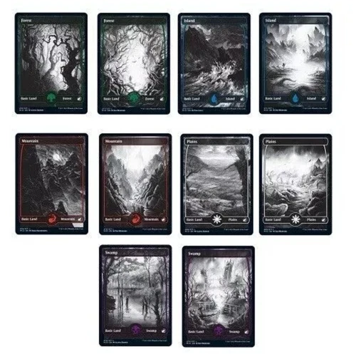 Innistrad: Midnight Hunt x10 Full Art Land Set x1 Of Each Art - NM - MTG Magic