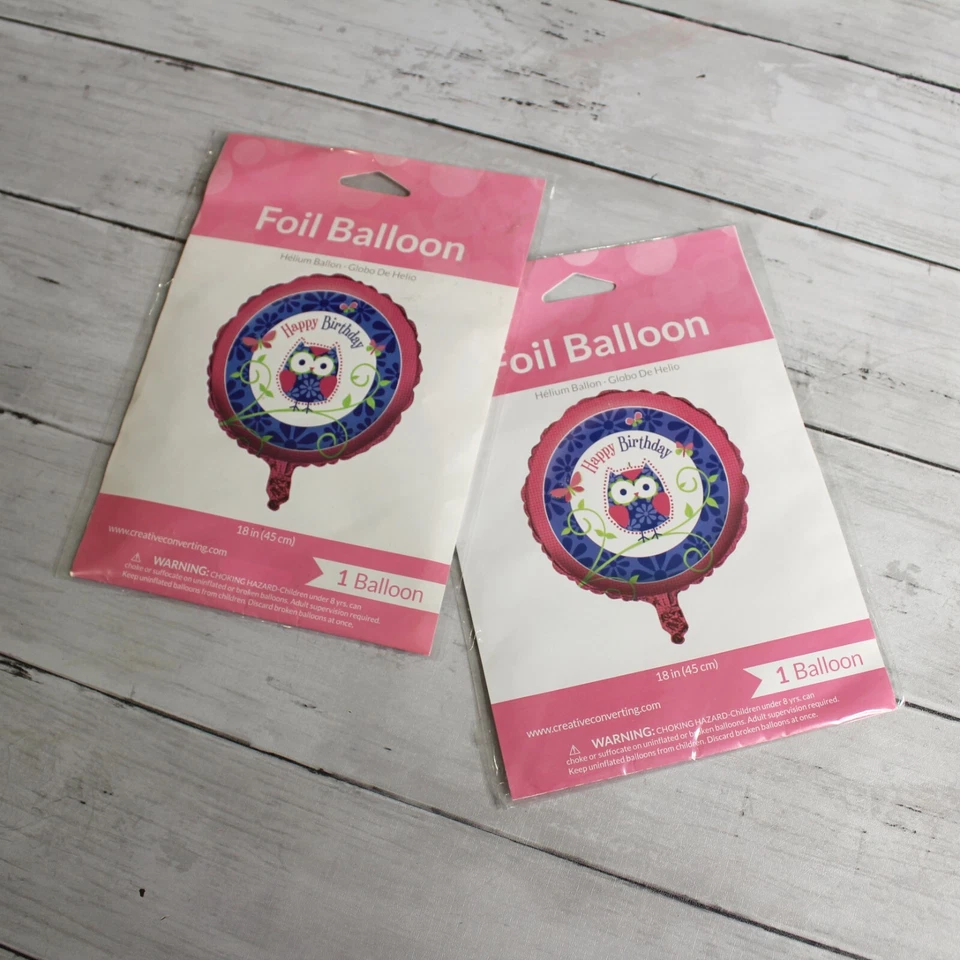Foil Helium Owl Balloon 18" Party Decor Lot All Birthday Pink Purple - Image 4 of 4