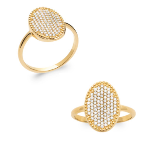 Bague Or 18 Carats Pavée Pour Sublimer Votre Style Casual Chic T56