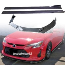Carbon Fiber Look Front Bumper Lip Side Skirt Extension For Scion Tc 2011-2016
