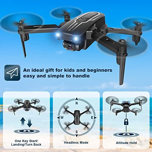 One Key Takeoff Landing Drone 1080P HD Camera Drone For Beginners ...
