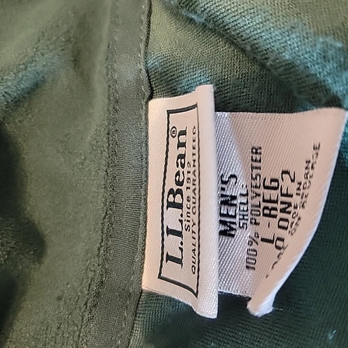 L.L. Bean Jacket Adult Large Green Fleece Full Zip Mock Neck Long Sleeve Mens image 11