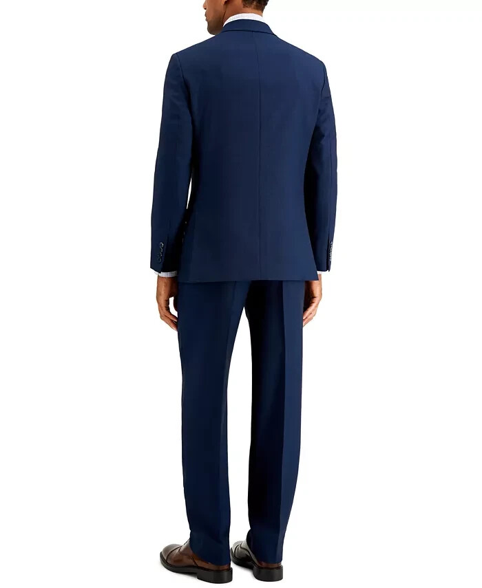 Nautica Men's Modern-Fit Bi-Stretch 2 Pc Suit Jacket Blue Size 42R