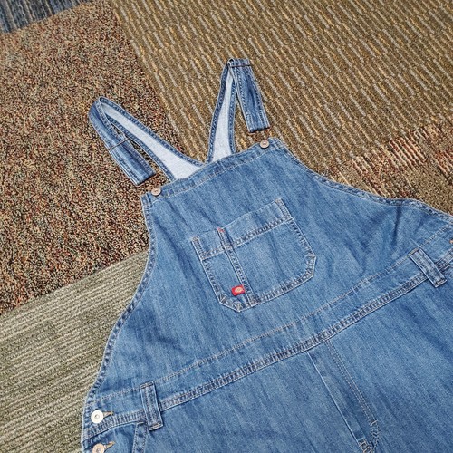 Dickies Overalls Mens 2XL XXL Blue Denim Bib Carpenter Workwear Farm Trucker - Picture 2 of 9