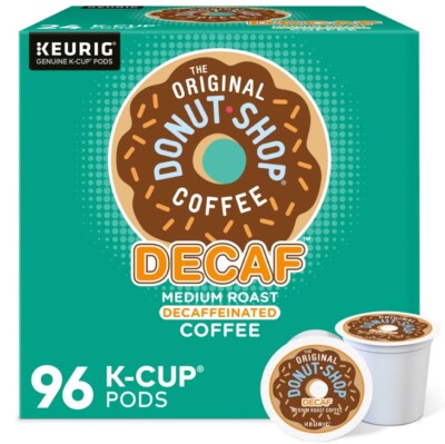 Keurig Donut Shop Coffee DECAF Medium Roast (96 K-Cups) BRAND NEW- FREE SHIPPING