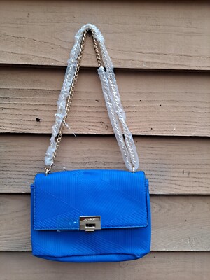 NWOT Lovely Blue medium ALDO ShoulderBag w/double Golden