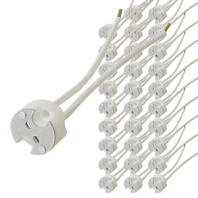 30 Fassungen G4 GX5,3 Sockel Halogen LED Strahler MR16 12V Fassung Lampenfassung