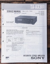 Sony TA-AX301 Amplifier Service Manual Original 