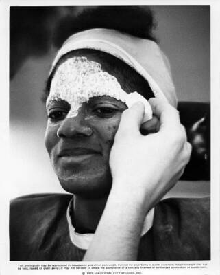 Singer and actor Michael Jackson in makeup for his role as the Scar Old Photo 1