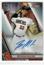 BRENNAN MALONE 2019 Bowman's Best Baseball AUTO ROOKIE RC B19-BM DIAMONDBACKS