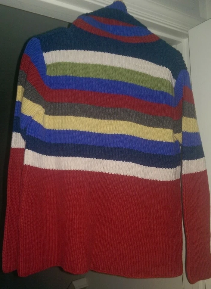 Liz Claiborne Womens Sweater Shirt Top Blouse Size S Small Multicolor Striped - Image 3 of 3