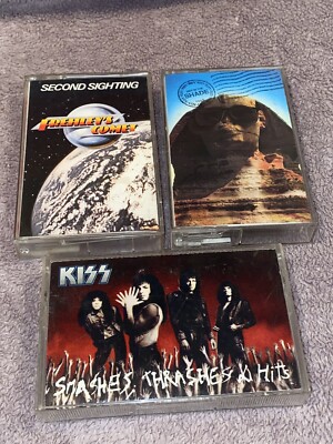 Kiss 3 Cassette Tape Lot ~ Smashes Thrashes & Hits, Hot In The Shade, Frehley s